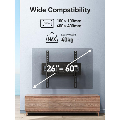PERLESMITH TV Wall Bracket for 26-60 inch TVs, Swi 1