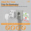 UK to European Plug Adapter 2 Pack, Schuko Grounde 5
