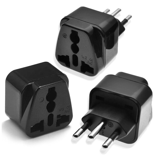 3-Pack UK to Switzerland Plug Adapters, Switzerlan