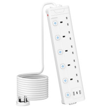 3M 5 Gang Extension Lead with 3 USB Slots, Individ