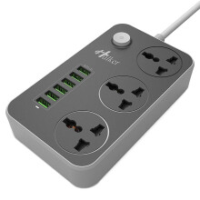 Hulker Extension Lead with USB Ports 3 Way Outlets