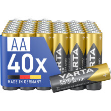 VARTA Power on Demand AA Mignon Batteries (40-pack