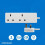 PRO ELEC 2-Gang Extension Lead | 500mm Cable | 13A 2