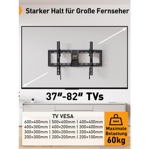 Perlegear TV Wall Bracket for Most 37–82 inch LCD 1