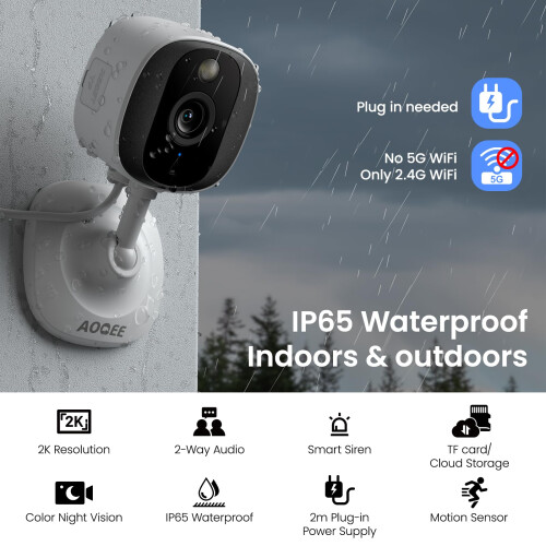 AOQEE Indoor Security Camera 2 Packs - 2K Pet Dog 1