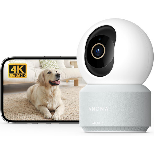 Anona Pano 4K UHD Indoor Security Camera, 360 Pan