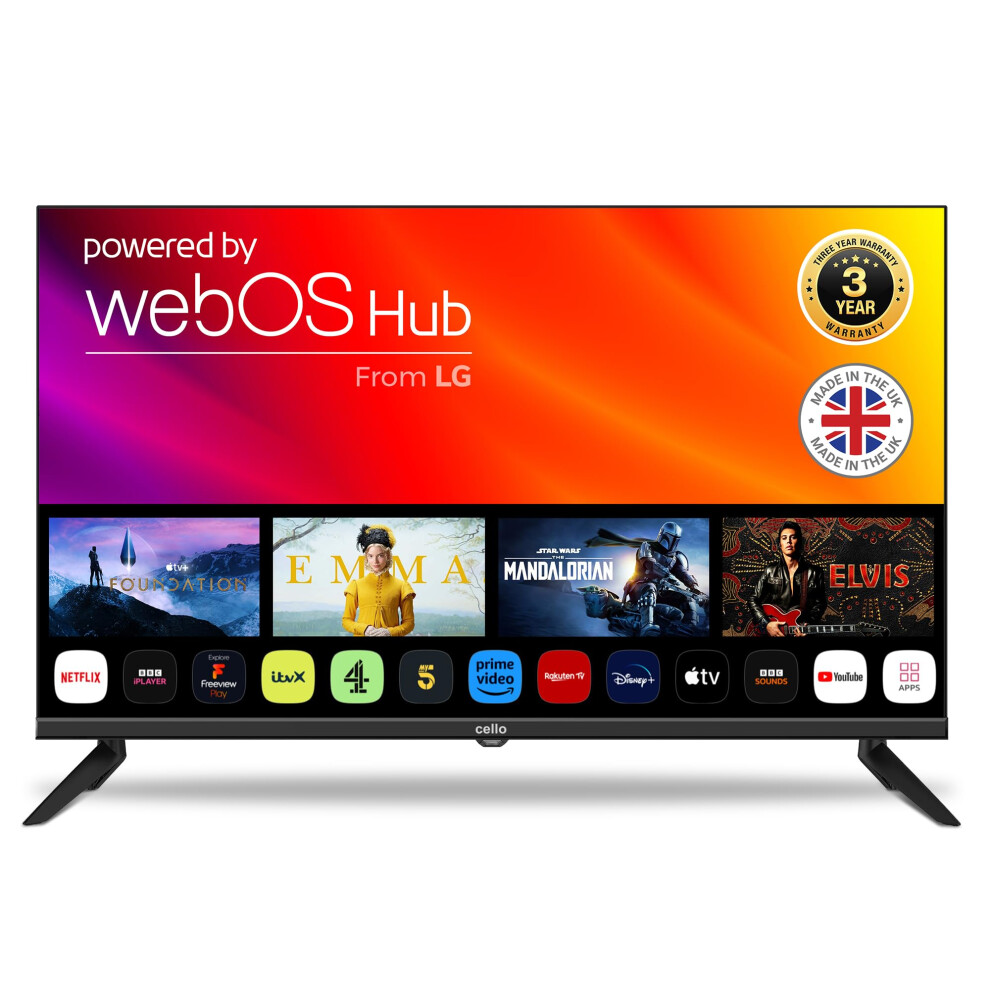 Cello Frameless 32 Inch Smart Led Tv Ultrafast Web