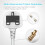 Hulker Extension Lead with USB Ports 3 Way Outlets 5