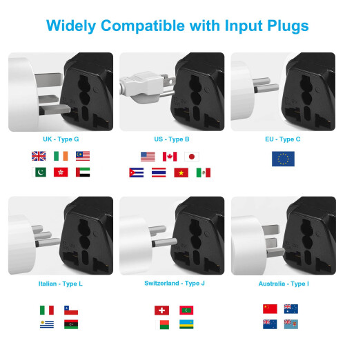 3-Pack UK to Switzerland Plug Adapters, Switzerlan 2