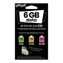 SIM Card 2G 3G 4G – Giffgaff O2 Multi Size Standar