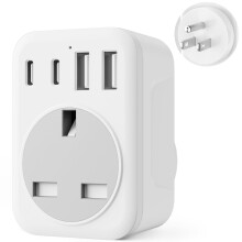 UK to USA Plug Adapter, US Travel Adapter with 2 U