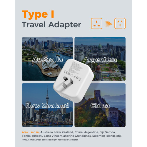 UK to Australia Plug Adapter 2 Pack, TESSAN Austra 1