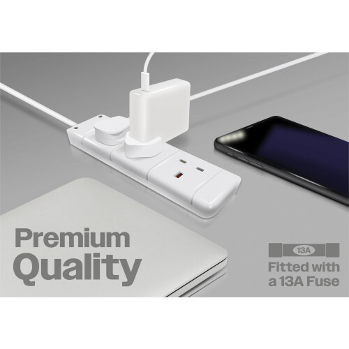 Eagle Three Gang Mains Power 13A Extension Socket 2