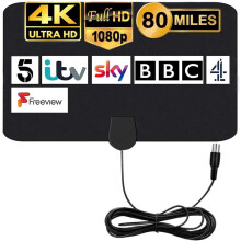 MILIWAN TV Aerial Indoor TV Aerial - 80 Miles Digi