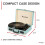 Audizio RP114BL Briefcase Vinyl Record Player with 6