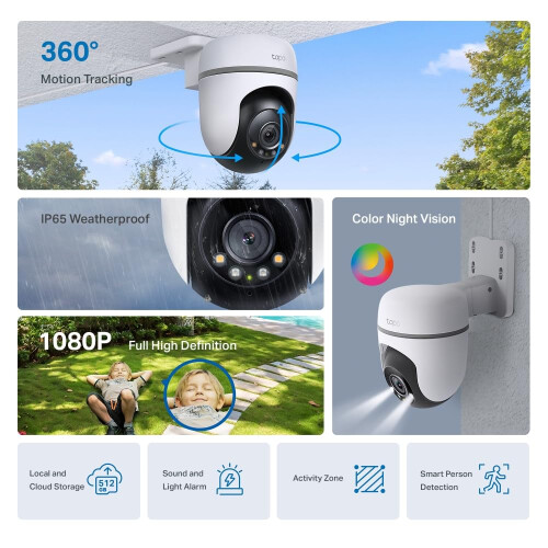 Tapo TC40 Pan/Tilt Smart Security Outdoor Camera, 1
