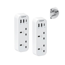 UK to US Plug Adaptor with USB C, TESSAN 2 Way UK