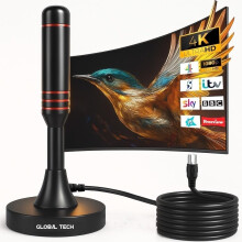 GLOBAL TECH Indoor TV Aerial - High Gain Portable