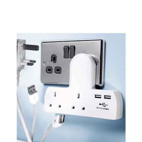 Status STATUS USB Multi Plug Adapter, Double Port USB Pow