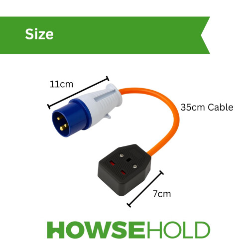 16amp to 13amp Adapter 3 Pin to UK Socket Converte 1