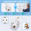 Aigostar 2 Pack EU to UK Adapter - Euro Schuko 2 P 5