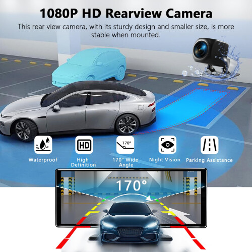 10.26 Inch Wireless Apple Carplay Screen for Car, 2