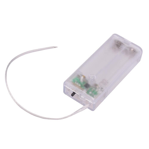 AA x 2 Enclosed Battery Holder (Clear Case)