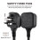 Single Extension Lead 2m, 1 Gang Plug Socket Surge 4