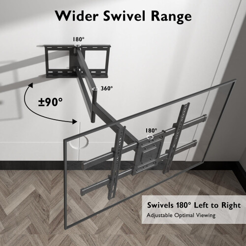BONTEC TV Wall Bracket, Extra Long Articulating Ar 2
