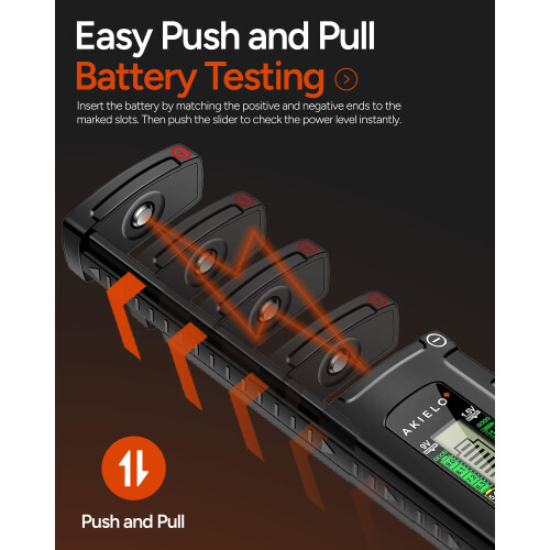 AKIELO+ Digital Battery Tester – Easy Read LCD Dis 2