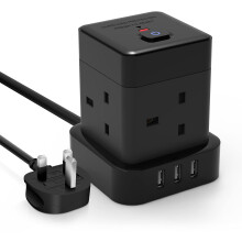 Cube Extension Lead with USB Baykul 4M Power Strip