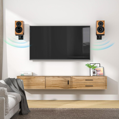 WALI Speaker Wall Mounts, Dual Side Clamping Books 1