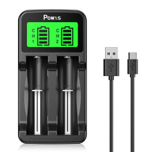 POWXS 18650 battery charger LCD Universal Intellig