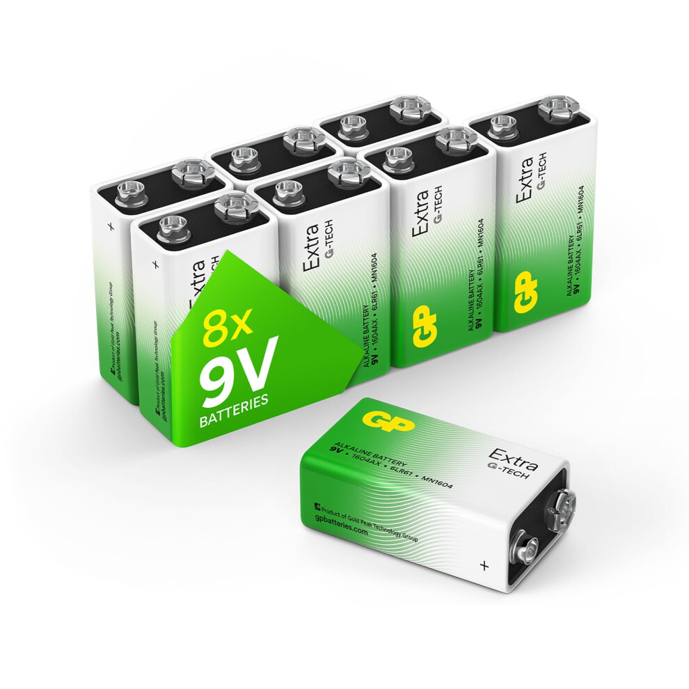 Batteries 9 Volt (9V) Pack Of 8 Pp3 - Mn1604 – 6Lr 42163190