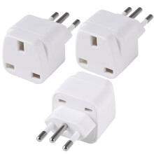 3-Pack UK to BRAZIL Plug Adapters Brazil Power Con