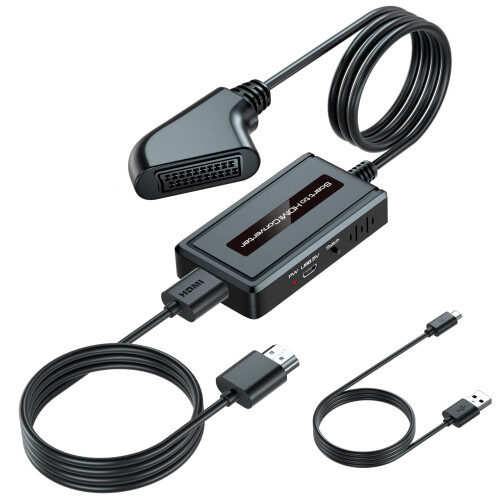 EASYCEL Female Scart to HDMI Converter, Support 4