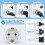 Aigostar 2 Pack EU to UK Adapter - Euro Schuko 2 P 3
