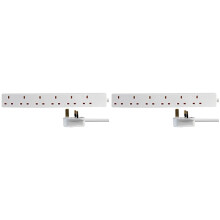 PRO ELEC PELB1910 6 Gang Extension Lead 5m, White