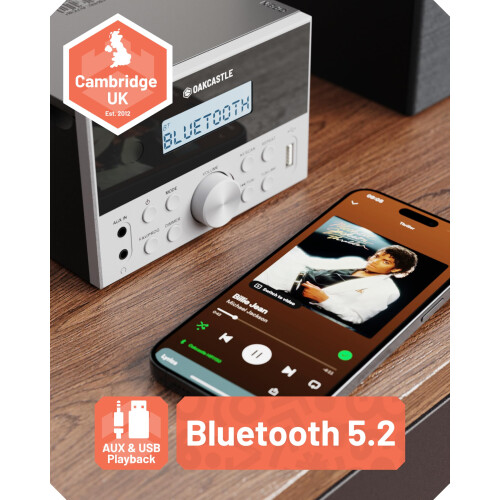 5.2 Bluetooth CD Player with Speakers | Powerful 2 1