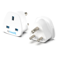 UK to India Plug Adapter (2 Pack) | 2 x MyTravelPa