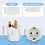Aigostar 2 Pack EU to UK Adapter - Euro Schuko 2 P 2