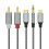 RCA to 3.5mm/USB Type C/Lightning Cable, iPhone to 1