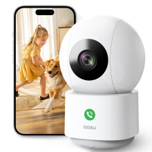 aosu 2K WiFi Camera Indoor - Nanny Cam for Baby Ro