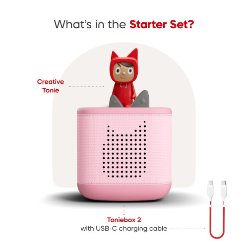 Cloud Pink Toniebox 2 Starter Set with Creative To 2