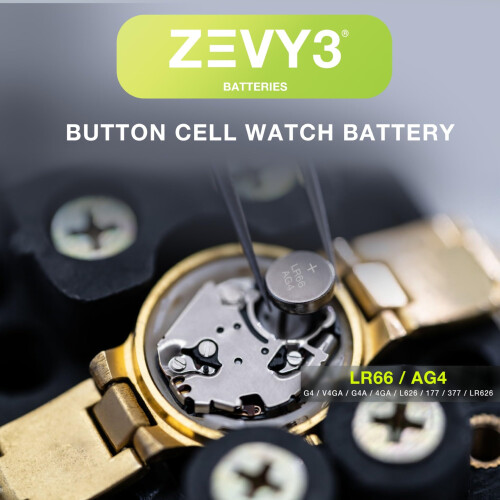 Zevy3 10 Pack SR626SW 377 AG4 1.5V Button Cell Bat 2