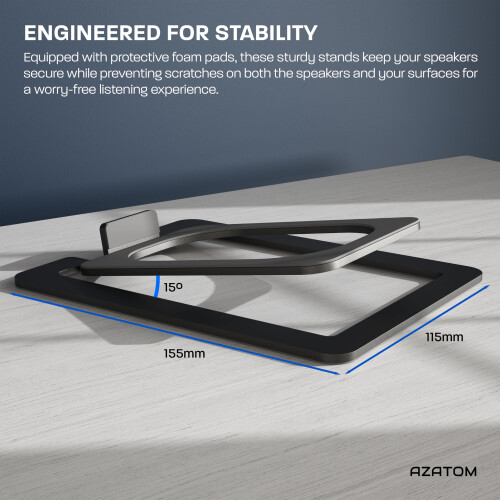AZATOM Equinox M3 Speaker Stands | 15 Angled Desk 2