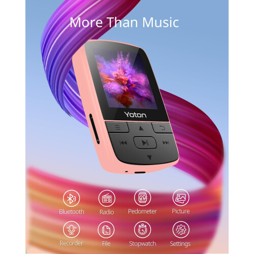 Yoton MP3 Player with Bluetooth 5.2, 64GB Large St 1