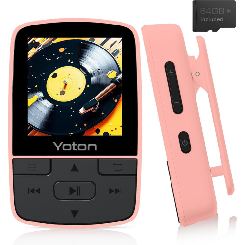 Yoton MP3 Player with Bluetooth 5.2, 64GB Large St