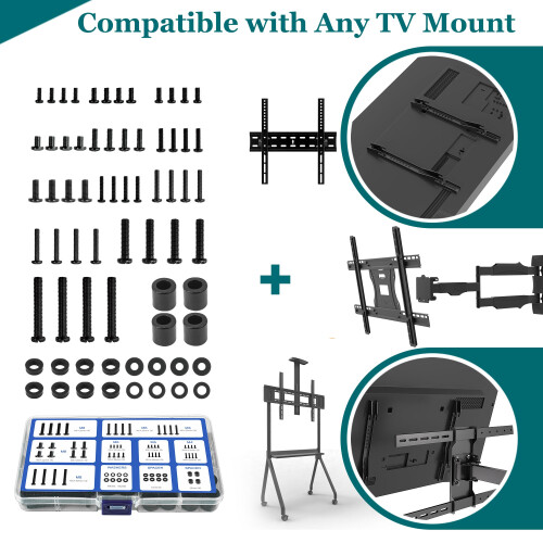 Digank TV Bracket Screw, 68pcs Mounting Screws, M4 2