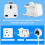 Loydia UK to South Africa Plug Adapter, 2 Pack UK 3